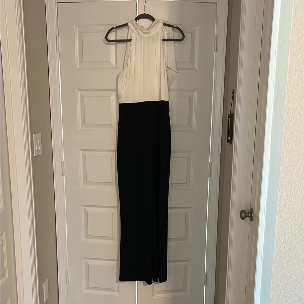 Elegant Black and White Jumpsuit